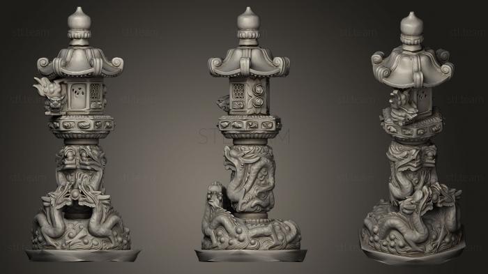 Скульптуры индийские Каменный фонарь